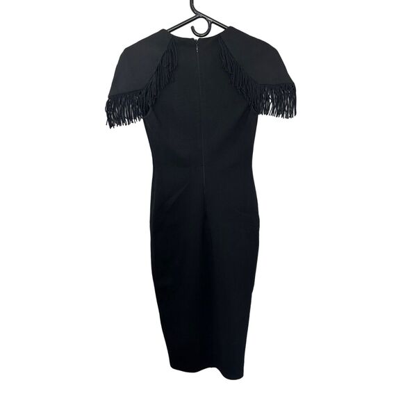 Nookie Mendez Fringe Glam Evening Bodycon Dress NWT Black size Small - Picture 5 of 10